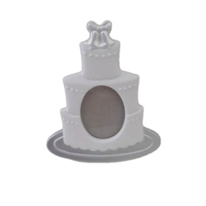 Russ White Lace And Promises Porcelain Wedding Novelty Cake Small Photo Frame